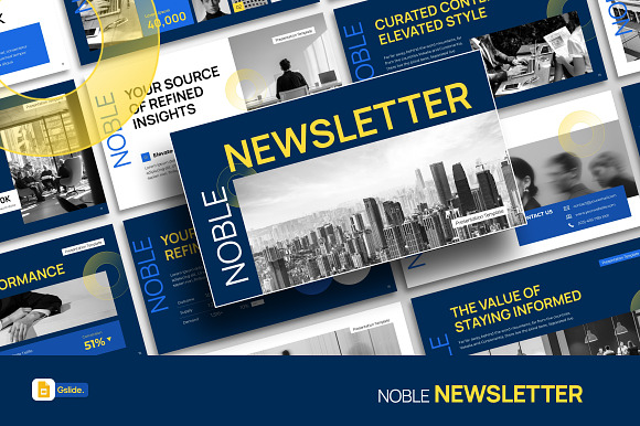 Noble Newsletter Google Slides preview 5