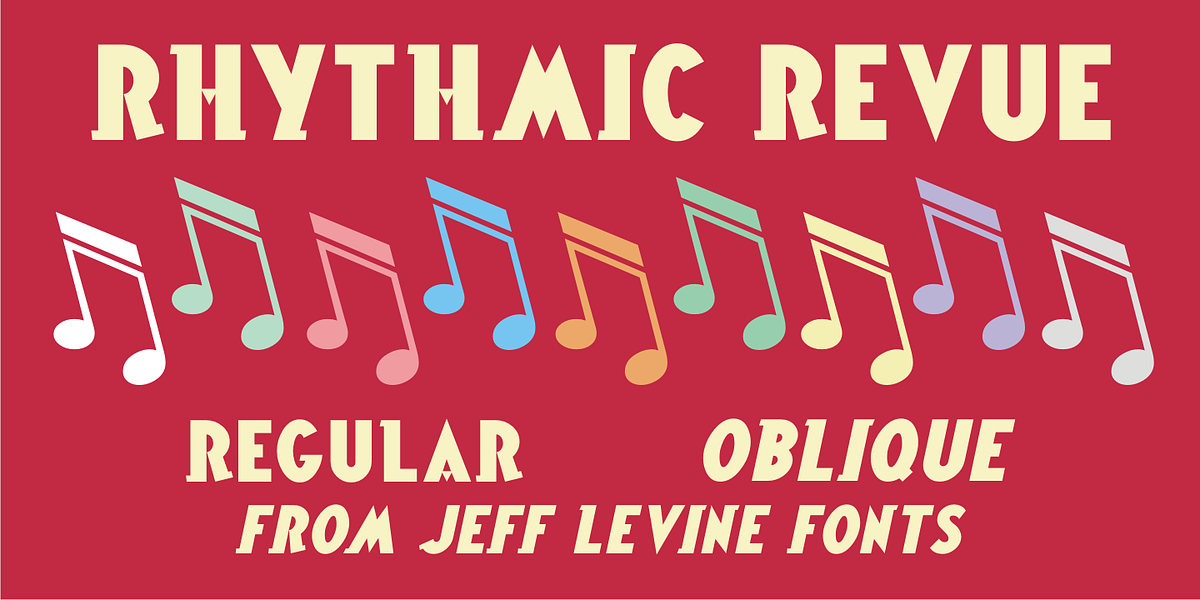 Rhythmic Revue JNL, a Font by Jeff Levine Fonts