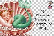 Mermaid PNG, Sea Shell PNG Bundle, a Graphic by Clipart Bloom (Thumbnail 12 of 14)