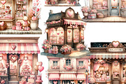 Valentine Shops Clipart Bundle, a Seasonal Illustration by Tanya Kart (Thumbnail 5 of 6)