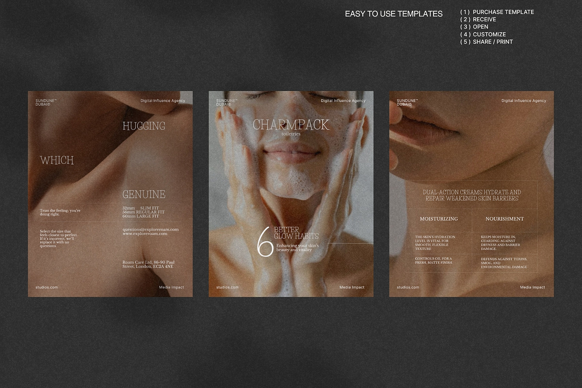 Curated Skincare Canva Posts preview 3