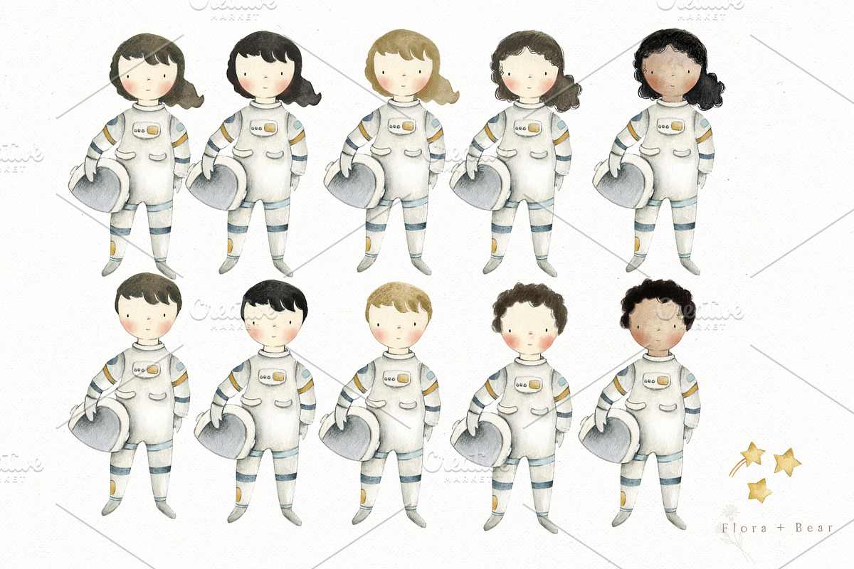 Space Astronauts, a Person Illustration by Flora+Bear (Photo 3 of 7)
