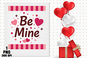 Be Mine Png SVG, Valentine’s Day Cli, an Illustration by Daily.Designs (Thumbnail 2 of 5)
