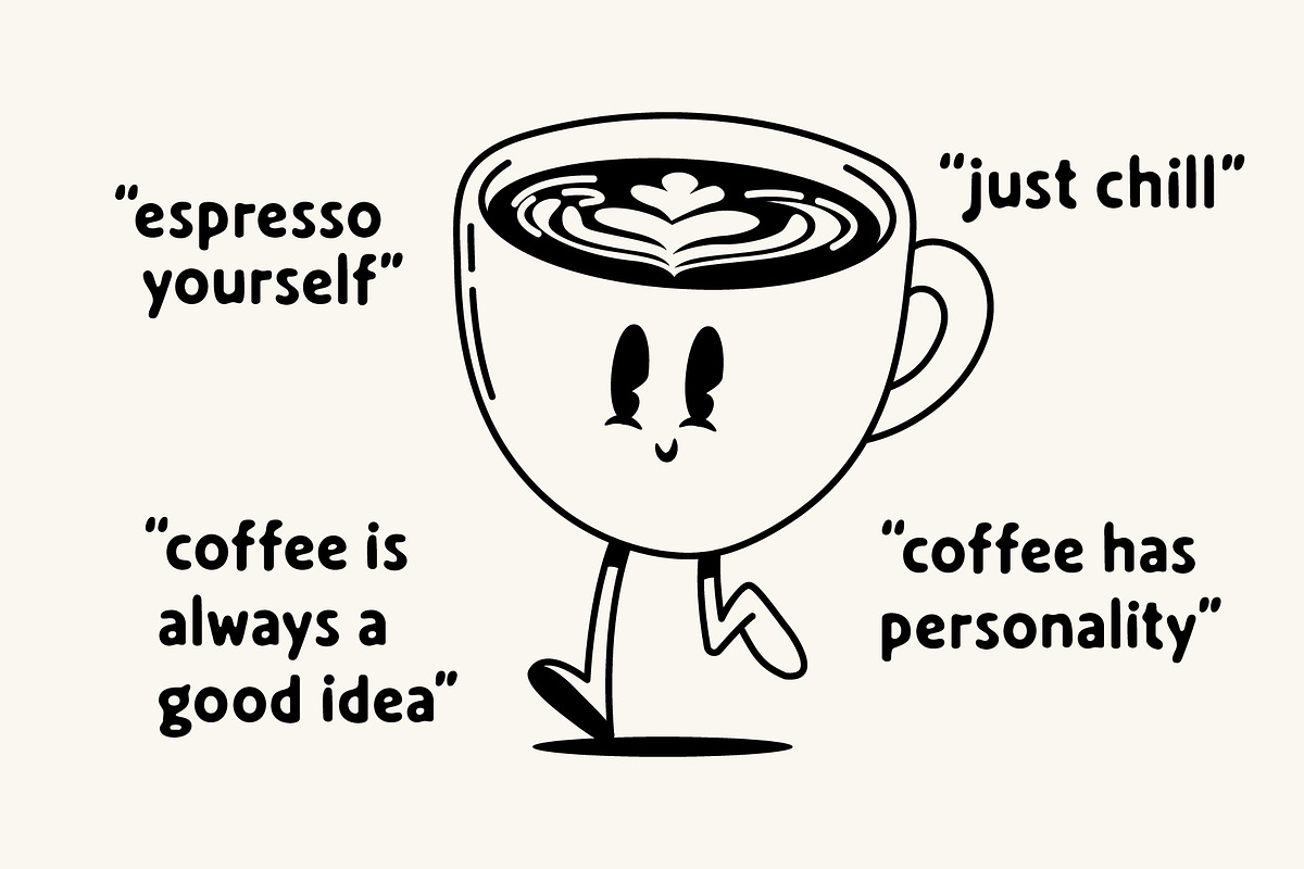 40 Hand-drawn Cute Coffee, a Food Illustration by Jiwstudio (Photo 5 of 12)