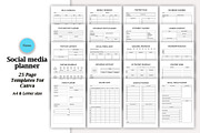 Editable social media planner, a Stationery Template by DesignByStore (Thumbnail 1 of 3)