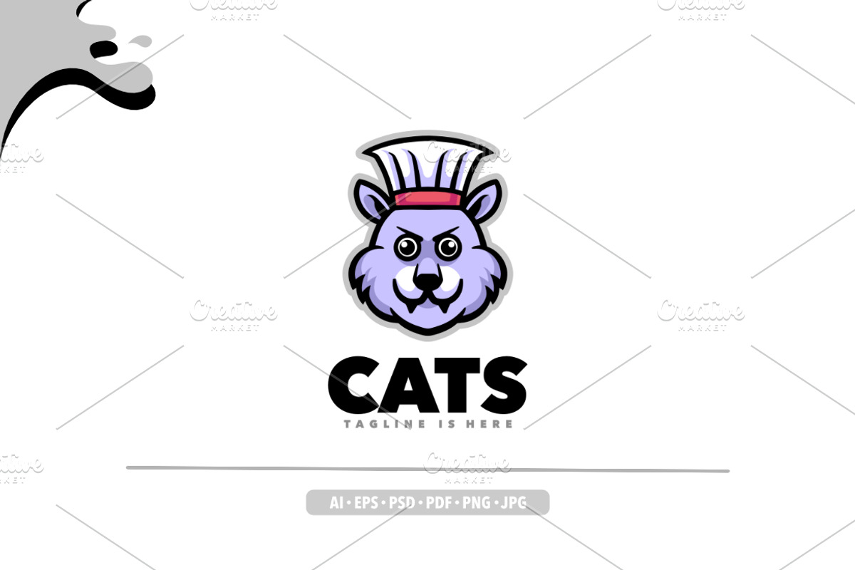 Chef cat mascot logo design, a Branding & Logo Template by Bayuktx