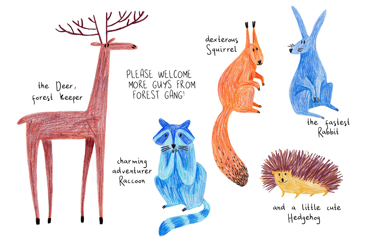 Kids love funny animals. Part 4, an Animal Illustration by Annakniaz (Photo 2 of 14)