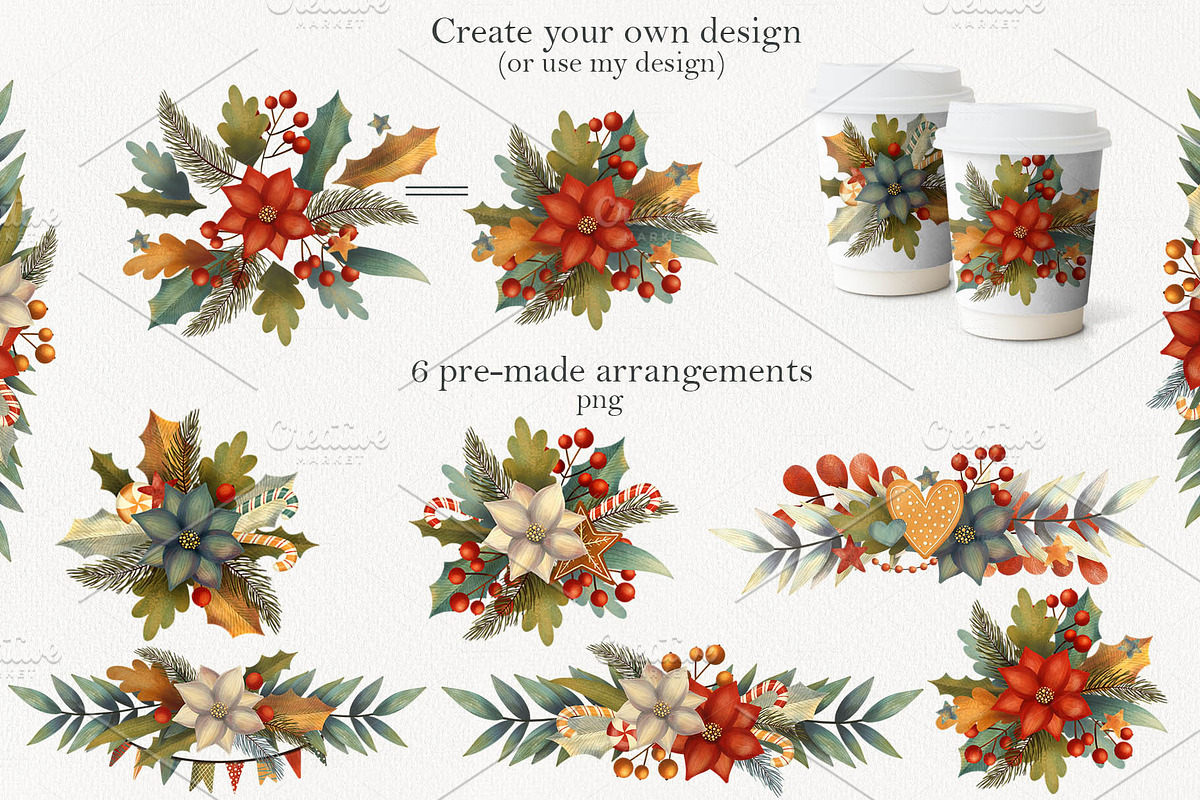 Christmas Magic Set, a Decorative Illustration by Daria's Magic World (Photo 3 of 7)