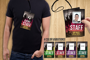 Badge PSD Template – VIP PASS