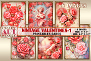 Valentines Valentine cards-1, an Object Illustration by CraftArtStory (Thumbnail 1 of 3)