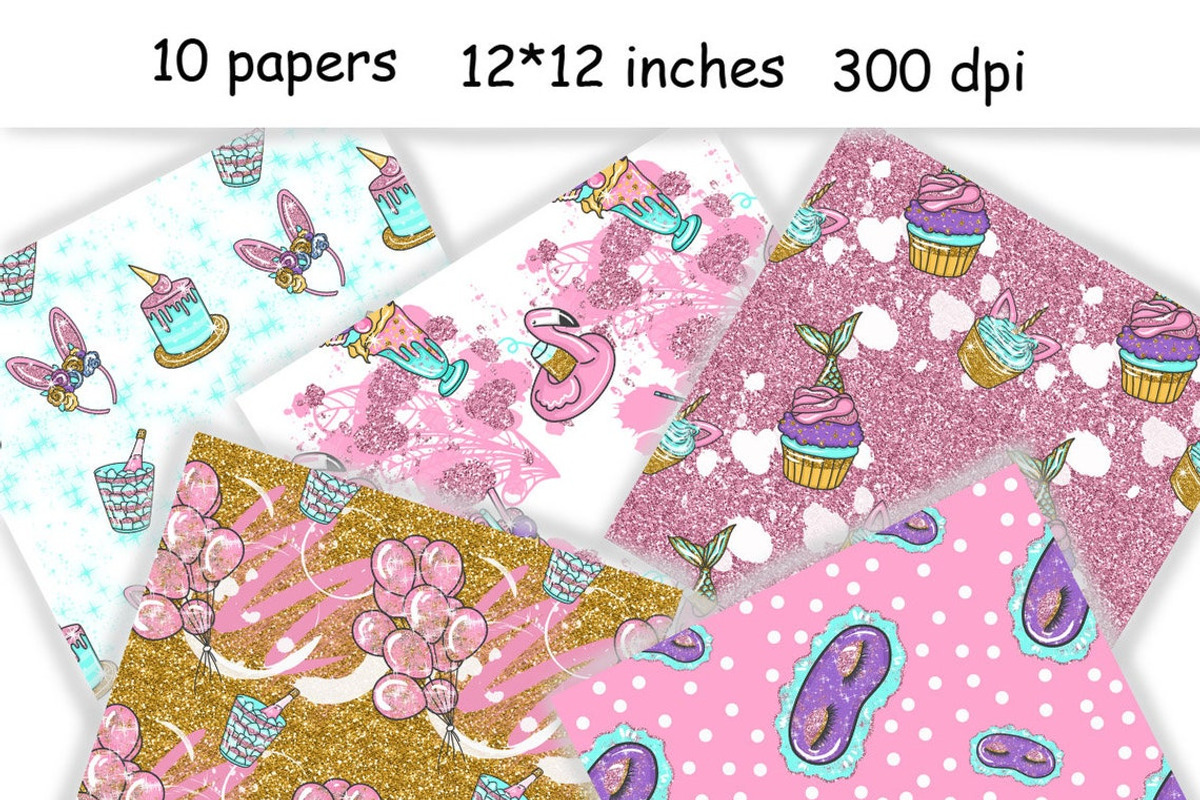Party Girlfriend Pattern, a Pattern Graphic by GlamArtZhanna (Photo 2 of 3)