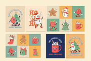 Retro Christmas Cartoon Characters, a Seasonal Illustration by Nadezhda Mikhailova (Thumbnail 12 of 14)