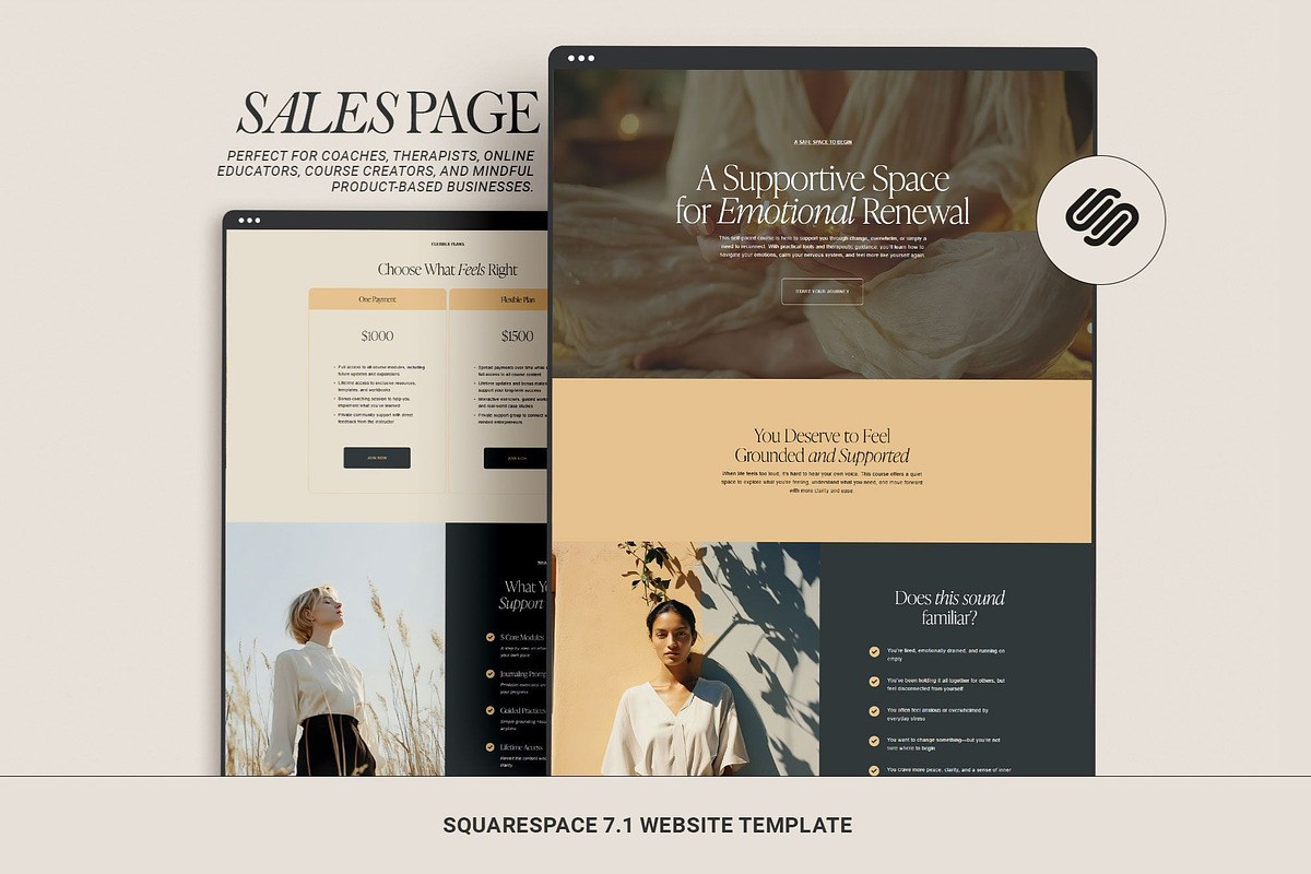 Sales Page Website Template, a Squarespace Template by 3.14&Co (Photo 1 of 11)