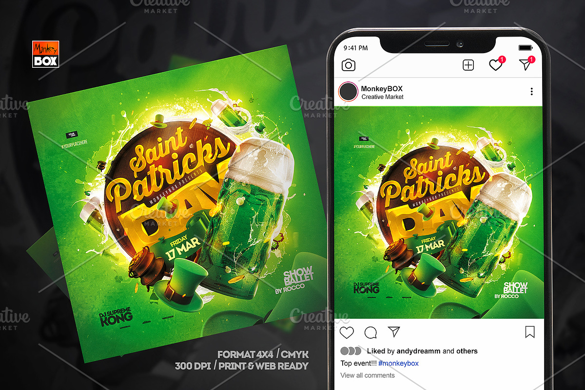 Saint Patricks Party Flyer, a Flyer Template by MonkeyBOX (Photo 2 of 3)
