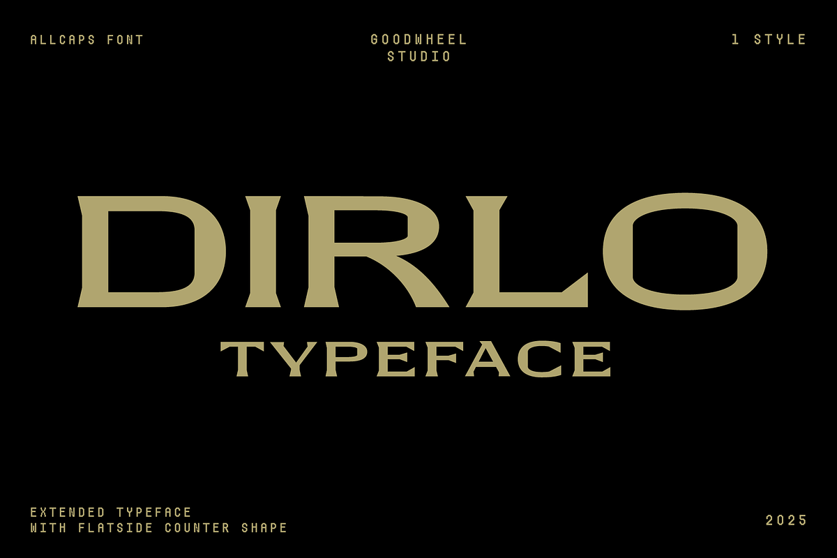 GW Dirlo, a Font by Goodwheel Studio (Photo 1 of 17)