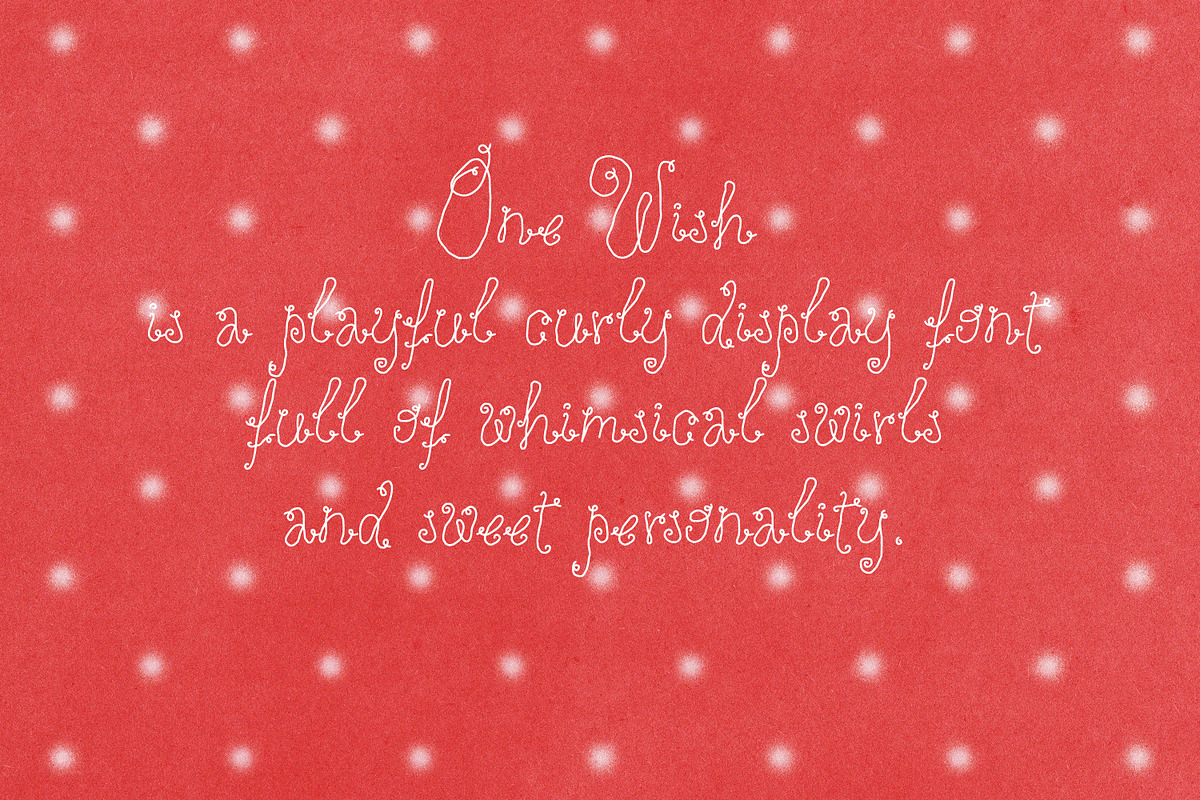 One Wish Playful Curly Font, a Script Font by AnMark (Photo 6 of 11)
