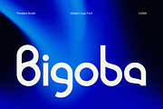 Bigoba - Modern Logo Font, a Sans Serif Font by Pandeka Studio (Thumbnail 1 of 9)