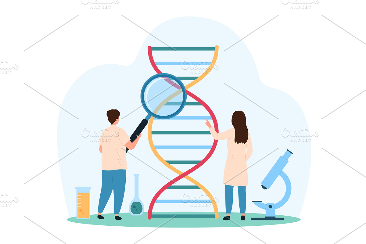 Genetic process investigation plan, an Illustration by Flashvector