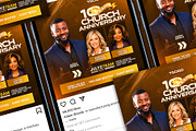10 Year Church Anniversary Flyer PSD, a Social Media Template by church flyer templates (Thumbnail 12 of 12)