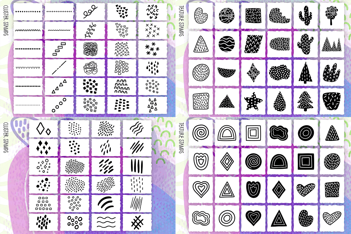 Abstract Base Procreate Brush Set, a Brush Add-On by cugypress (Photo 4 of 10)