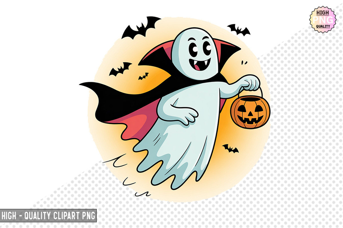 Halloween Ghost Clipart Bundle, a Graphic by crative8112 (Photo 4 of 11)