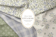 Vintage Blue Floral Print Patterns, a Pattern Graphic by Eclectic Anthology (Thumbnail 1 of 14)