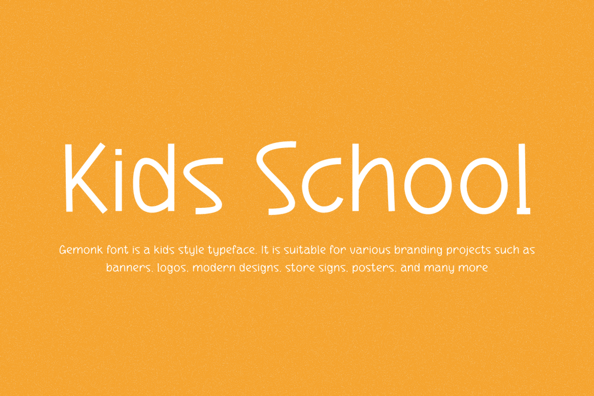 Gemonk - Kids Font, a Handwritten Font by QR Design Studio (Photo 3 of 10)