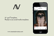 Organic Cosmetics|Social Media Pack, a Social Media Template by Anastasia_avgr (Thumbnail 1 of 2)