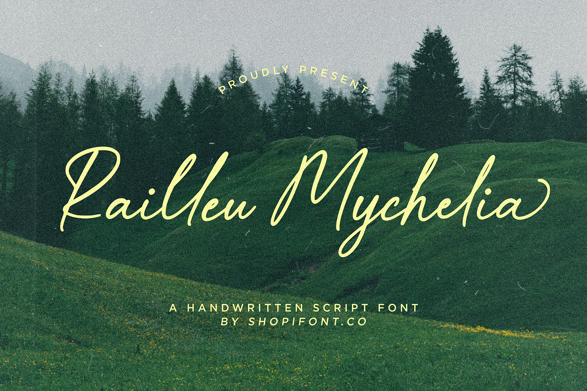 Railleu Mychelia, a Script Font by Shopifont.co (Photo 13 of 13)