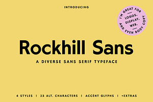 Rockhill Sans: A Diverse Sans Serif, a Sans Serif Font by Bnick