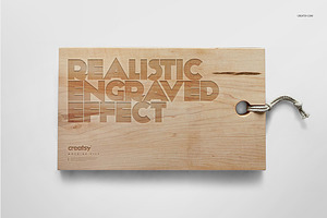 Engraved Wooden Board 5 Mockup