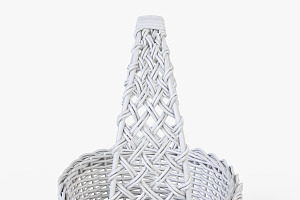 Wicker Basket 04 White Color