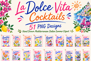 51 La Dolce Vita Cocktail PNGs