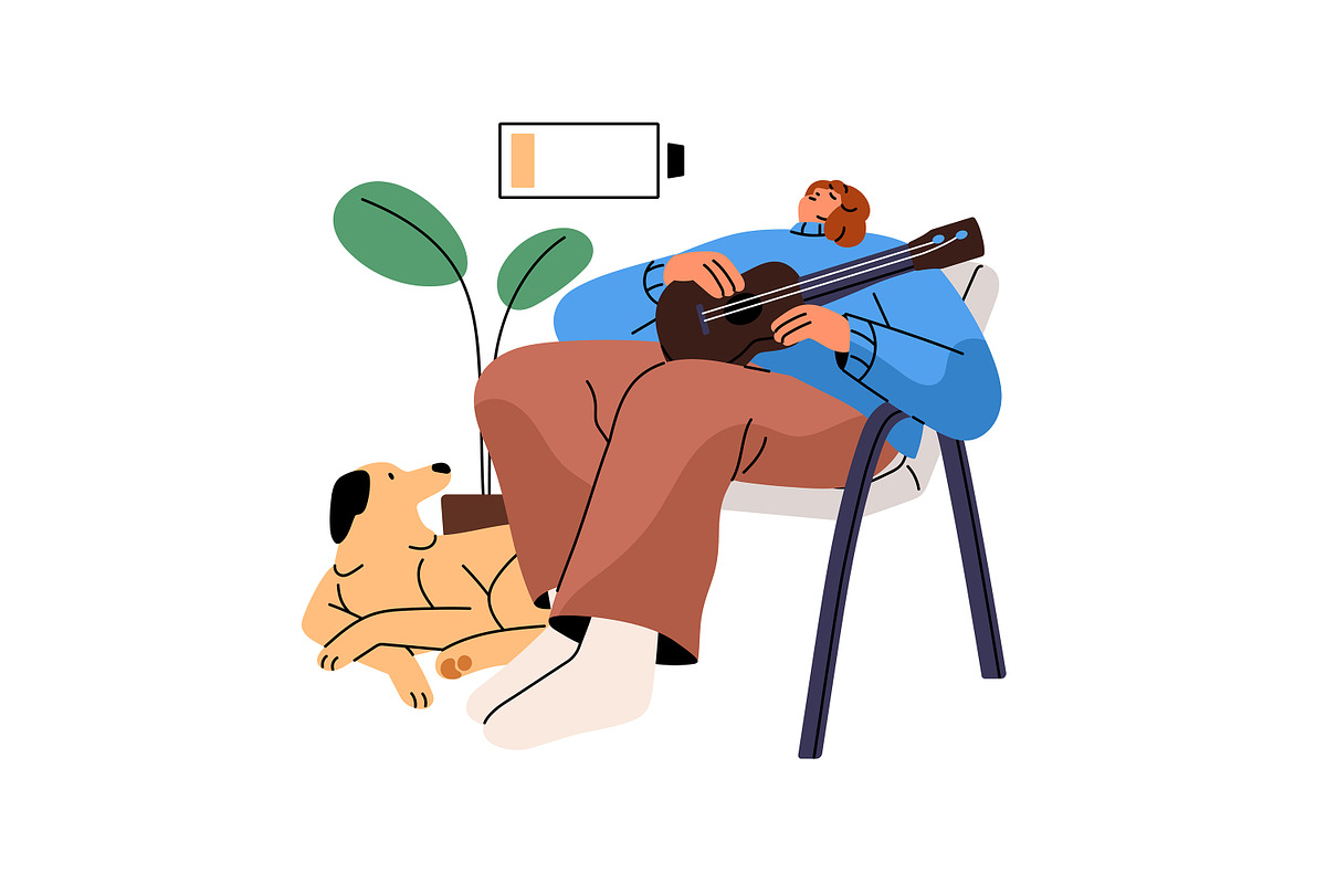 People with creative burnout concept, a Person Illustration by PaperTrident (Photo 4 of 6)
