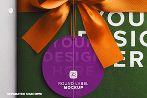 Slim Gift Box Mockup With Bow