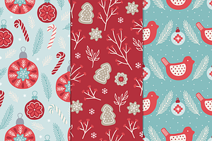 12 Christmas Seamless Patterns