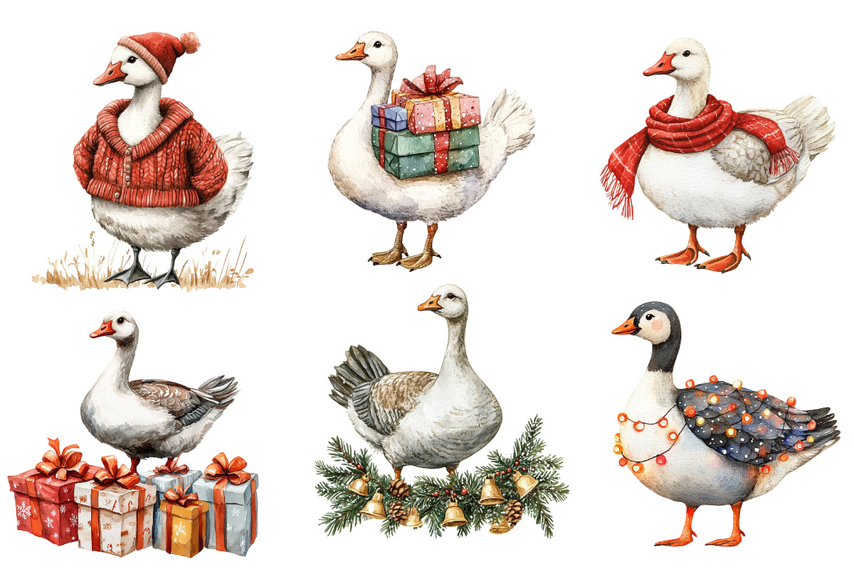 Christmas Silly Goose PNG Clipart, an Illustration by Designworld (Photo 3 of 6)