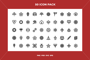 Tropical Flower Icons