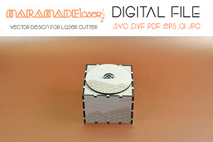 Box Deco Square File 4 Laser Cut.