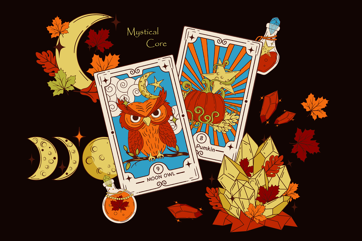 Mystical Autumn Magic – Vector Pack, a Seasonal Illustration by Invisual Studio (Photo 3 of 10)