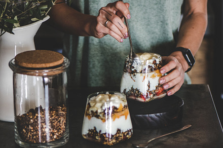 Woman having healthy breakfast with featuring healthy, food, and breakfast, a Food & Drink Photo by Foxys