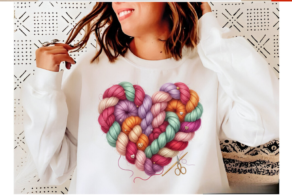 Crochet Style Love Png,Faux Knitted, an Illustration by Designking (Photo 2 of 6)