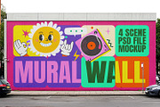 Mural Wall Mockup, an Advertising Mockup by Nathatype (Thumbnail 4 of 9)