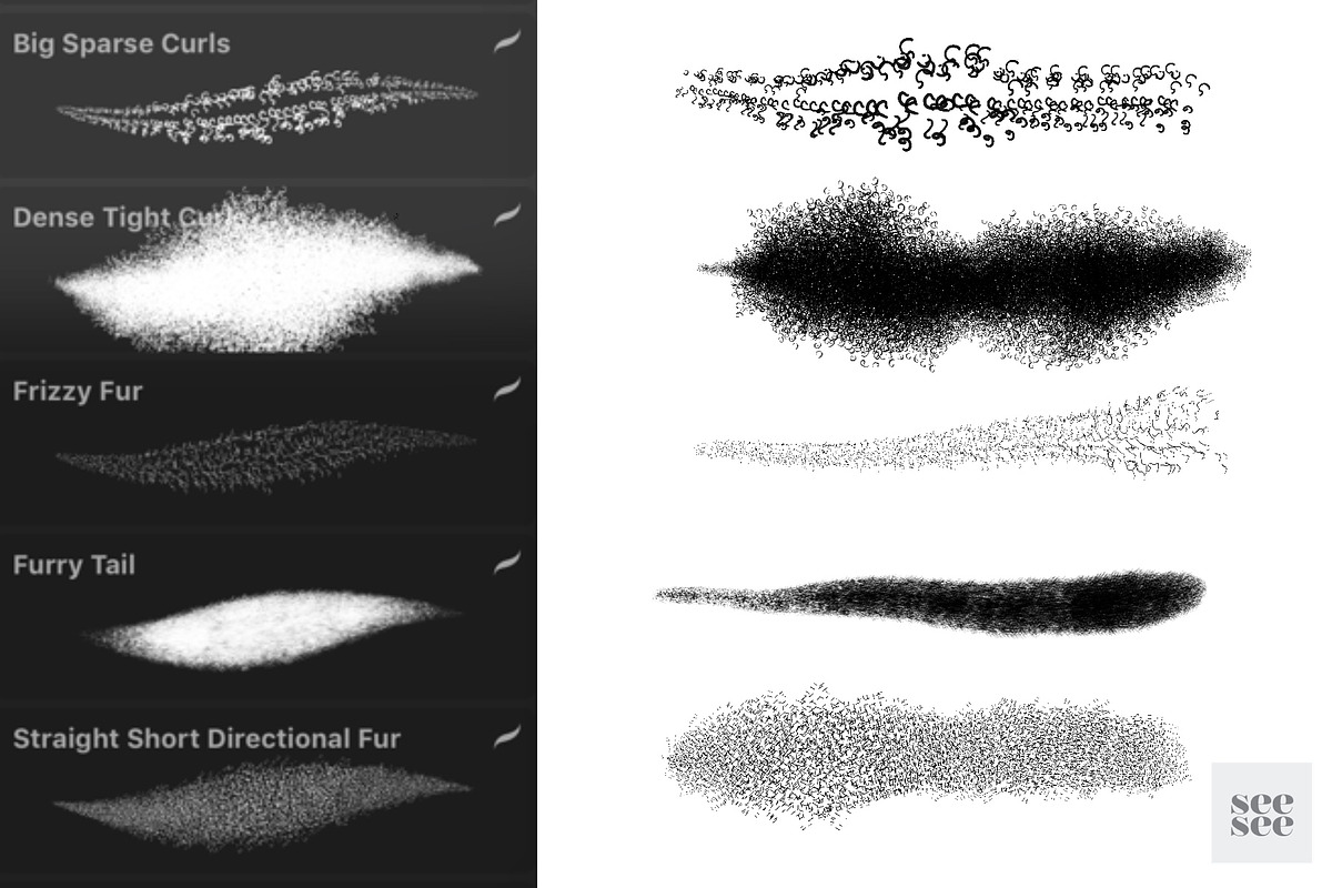 Procreate Fur 45 Brush Pack, a Brush Add-On by CC CREATIVE CO (Photo 9 of 12)