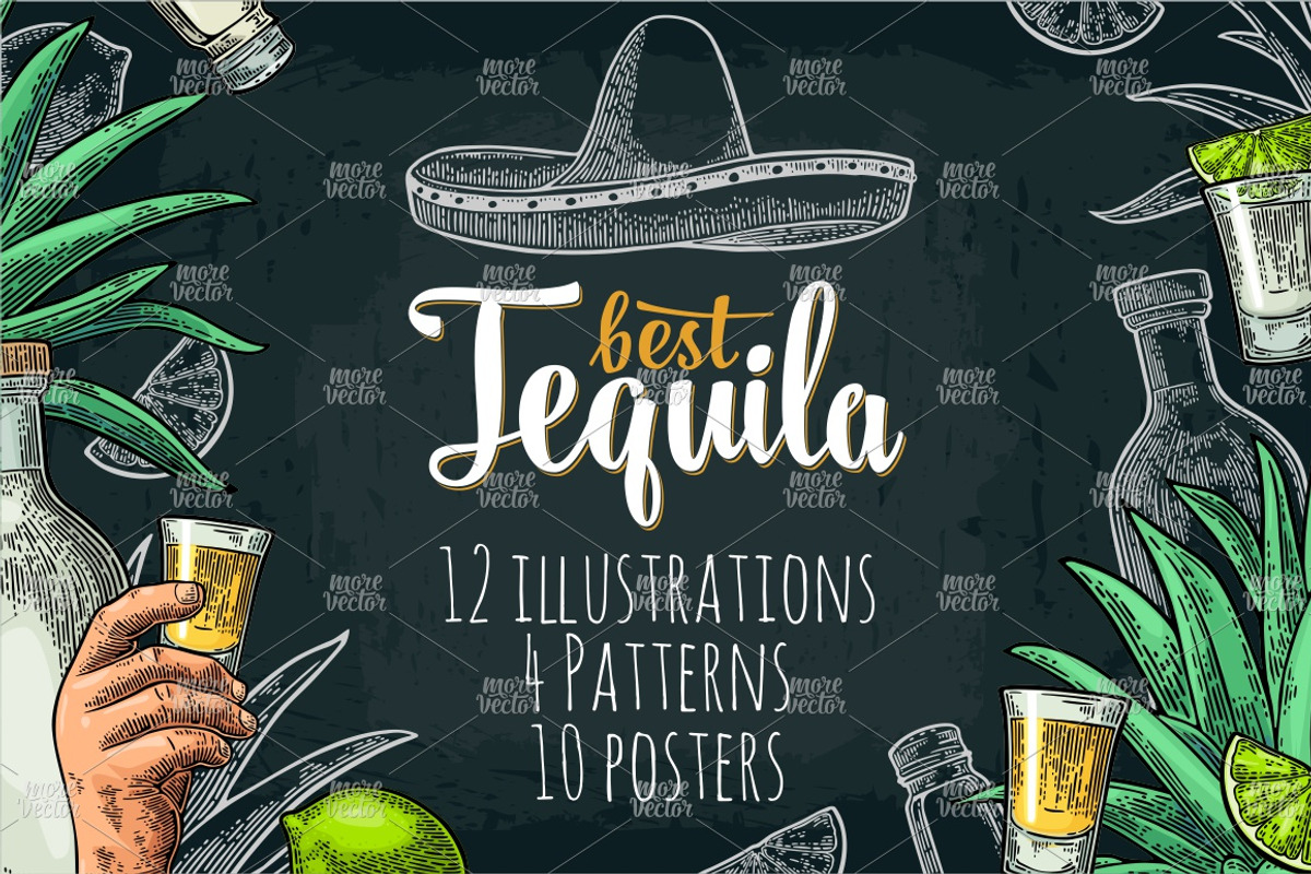 Tequila. Illustrations and posters, an Illustration by MoreVector (Photo 1 of 11)