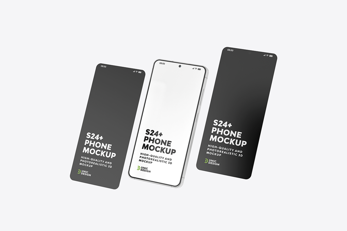 S24+ Phone Mockup, an Android Mockup by UnicDesign (Photo 8 of 10)