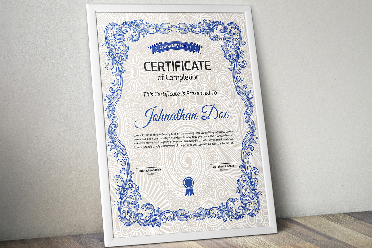 Certificate Word | PSD | AI, a Stationery Template by Curve Design (Photo 6 of 6)