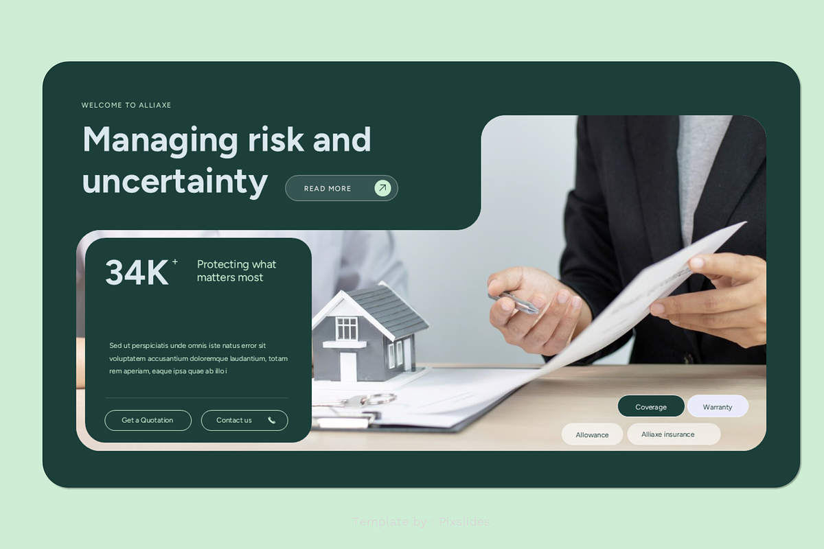 Alliax -Insurance PowerPoint, a Presentation Template by Pixslides (Photo 5 of 7)