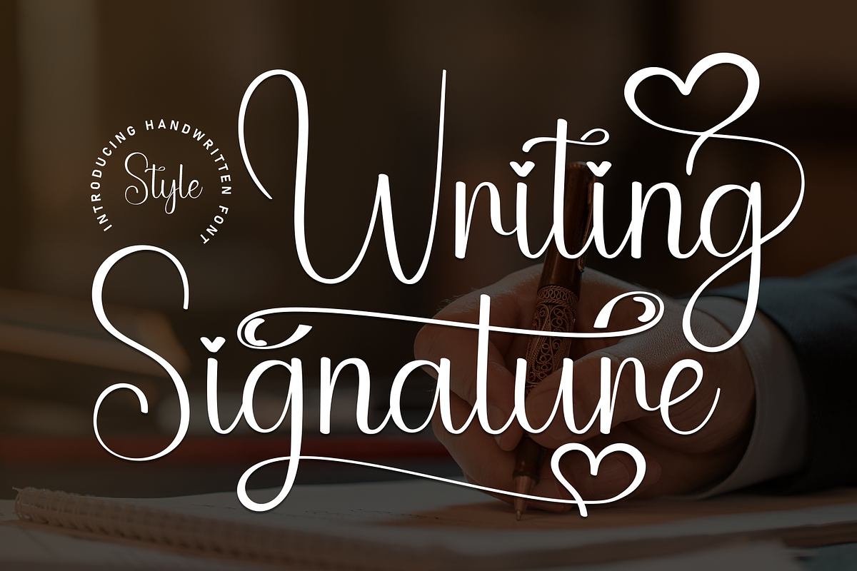 Writing Signature | Script Font, a Handwritten Font by Scratchones (Photo 1 of 9)