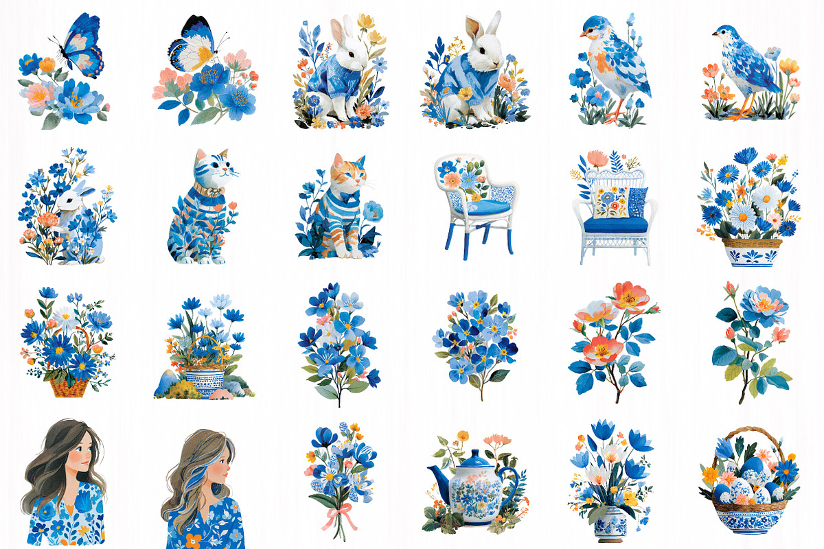 Coquette Spring Garden Clipart, an Illustration by DreamCafeArt (Photo 3 of 10)